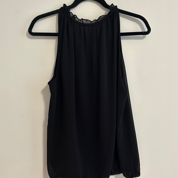 Max Studio Black Flowy Sleeveless Blouse - Picture 3 of 3